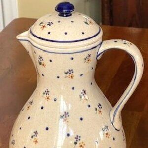 Boleslawiec Polish Pottery Teapot/Pitcher and Mug Set